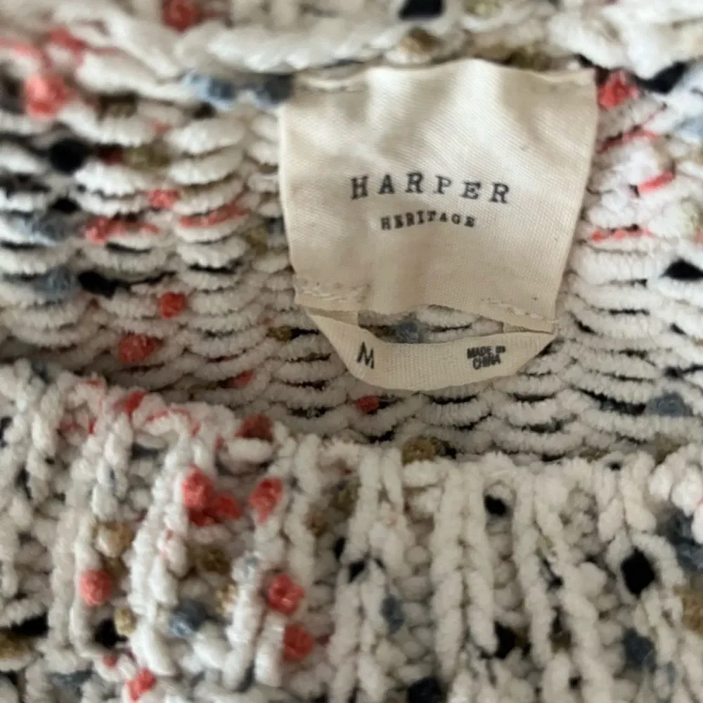 Anthropologie Harper Heritage crew neck multicolor knit sweater size M